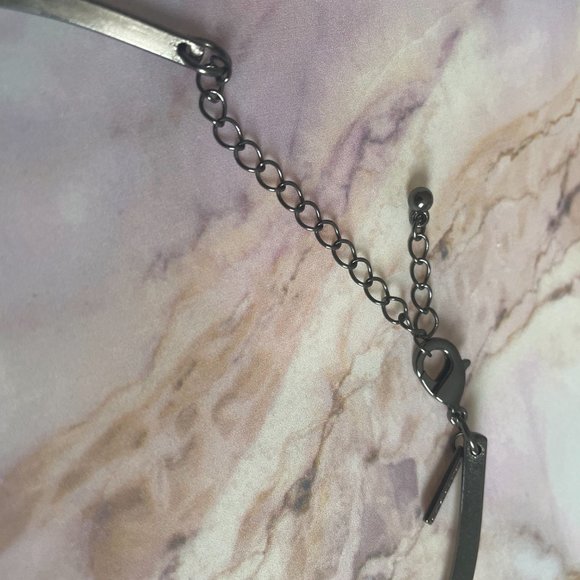 Topshop Freedom Hematite and Marble Necklace - Picture 3 of 4